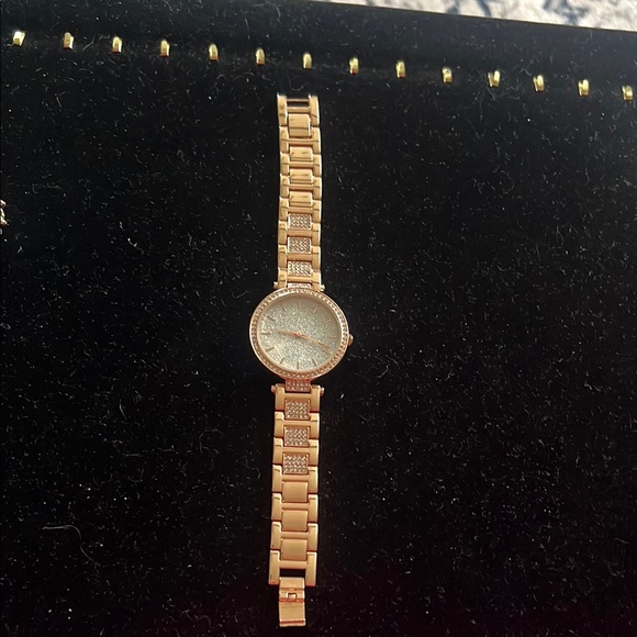 Jewelry - Rose Gold Watch with Crystal Accents